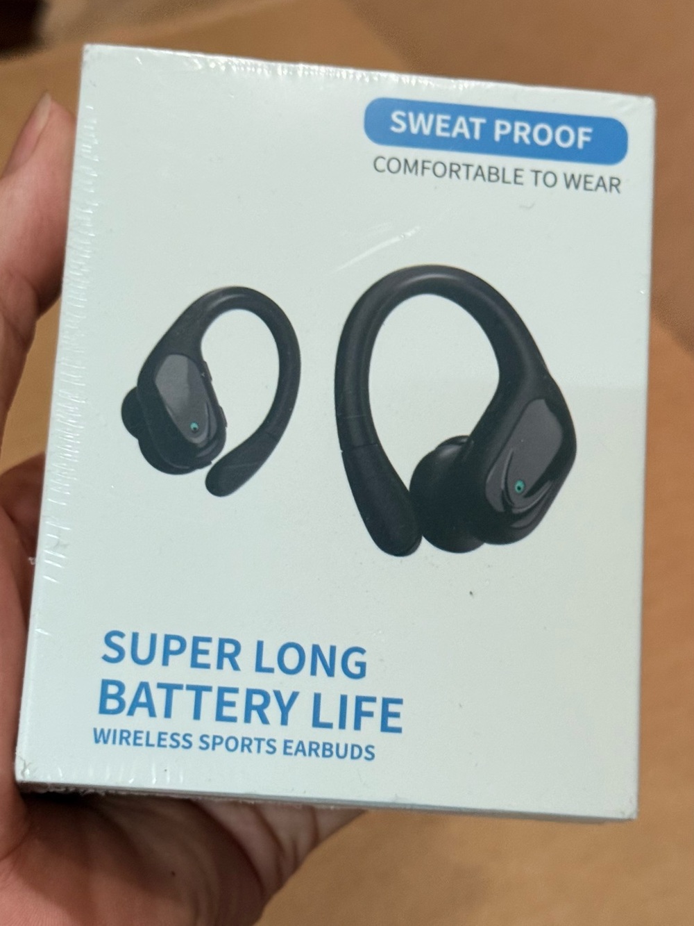 Wireless Sweat-Proof Sports Earbuds in Black